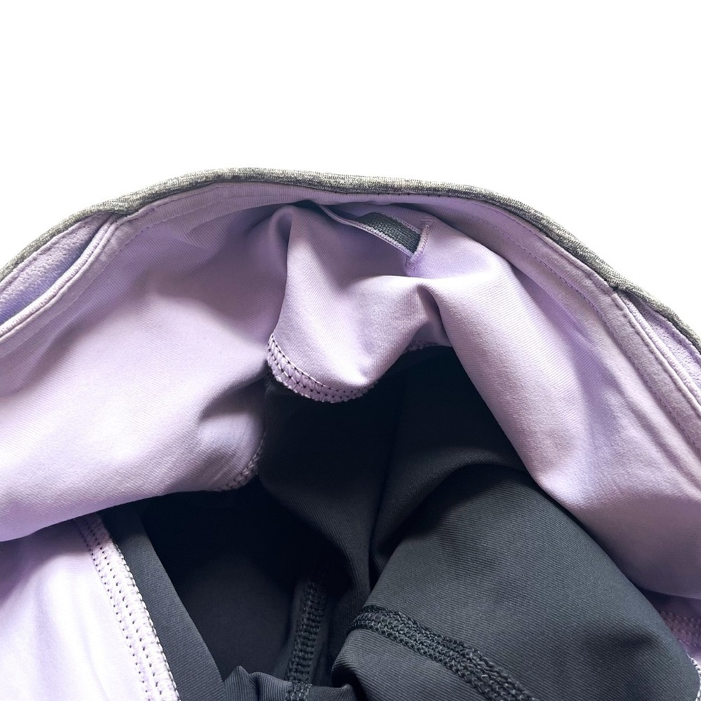 Lululemon Athletica Run Inspire II Gray with Wee Purple Stripes at Waist 4 - Picture 3 of 14